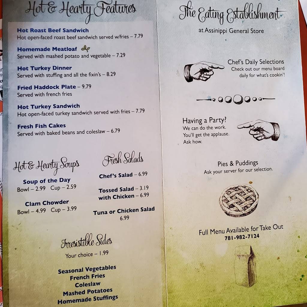 Assinippi Eating Establishment | restaurant | 2103 Washington St, Hanover, MA 02339, USA | 7819827124 OR +1 781-982-7124