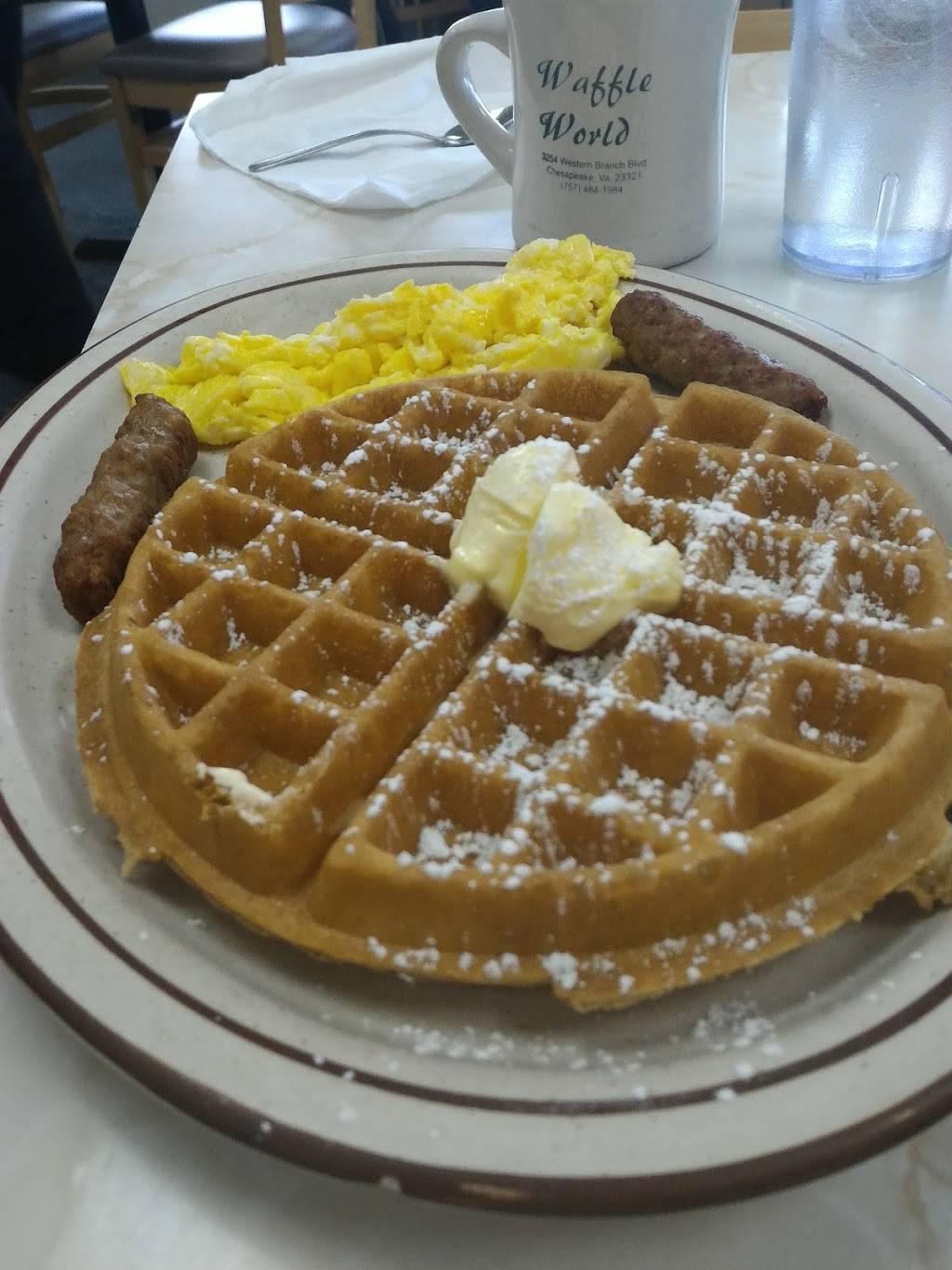 Waffle World | restaurant | 3254 Western Branch Blvd, Chesapeake, VA 23321, USA | 7574841984 OR +1 757-484-1984