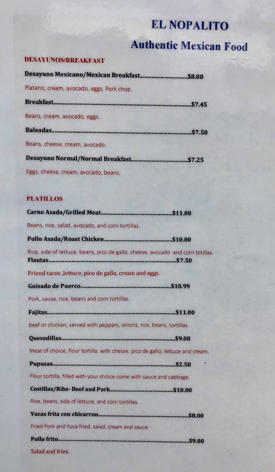 El Nopalito | restaurant | Green Haven, Pasadena, MD 21122, USA | 4104393300 OR +1 410-439-3300