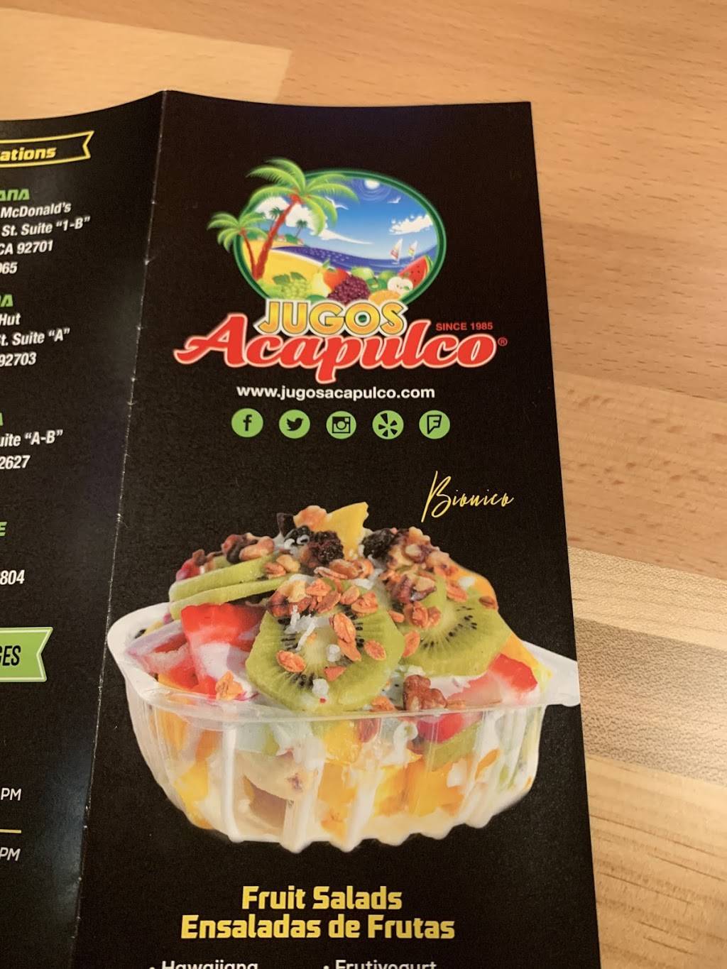 Jugos acapulco | restaurant | 10870 Katella Ave suite F, Garden Grove, CA 92840, USA | 7147230100 OR +1 714-723-0100