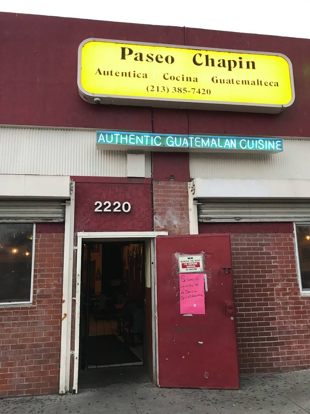 Paseo Chapin | restaurant | 2220 7th St, Los Angeles, CA 90057, USA | 2133857420 OR +1 213-385-7420