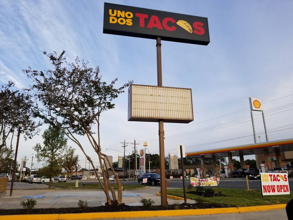 Uno Dos Tacos | restaurant | 123 Rushing Rd W, Denham Springs, LA 70726, USA | 2255237175 OR +1 225-523-7175