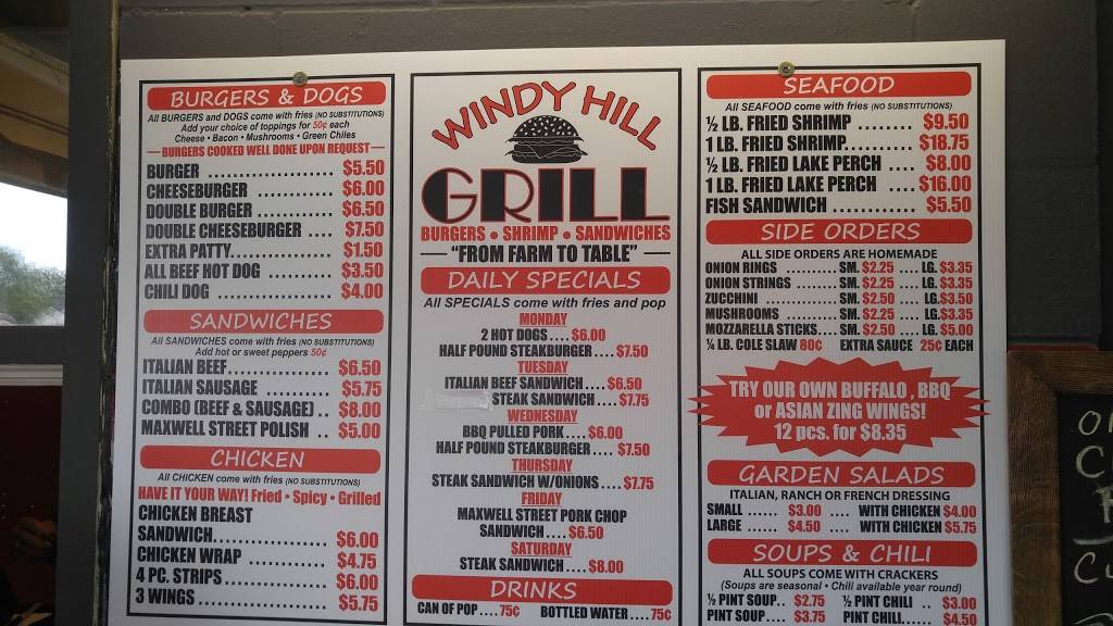 Windy Hill Grill | restaurant | 184 W North St, Bradley, IL 60915, USA | 8159325906 OR +1 815-932-5906