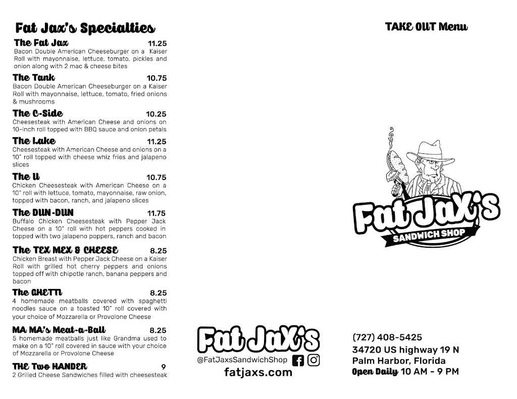 Fat Jaxs Sandwich Shop | restaurant | 34720 US Hwy 19 N, Palm Harbor, FL 34683, USA | 7274085425 OR +1 727-408-5425