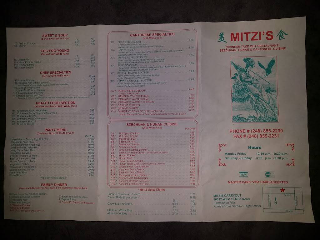 Mitzis Carry Out | meal takeaway | 30012 Twelve Mile Rd, Farmington Hills, MI 48334, USA | 2488552230 OR +1 248-855-2230