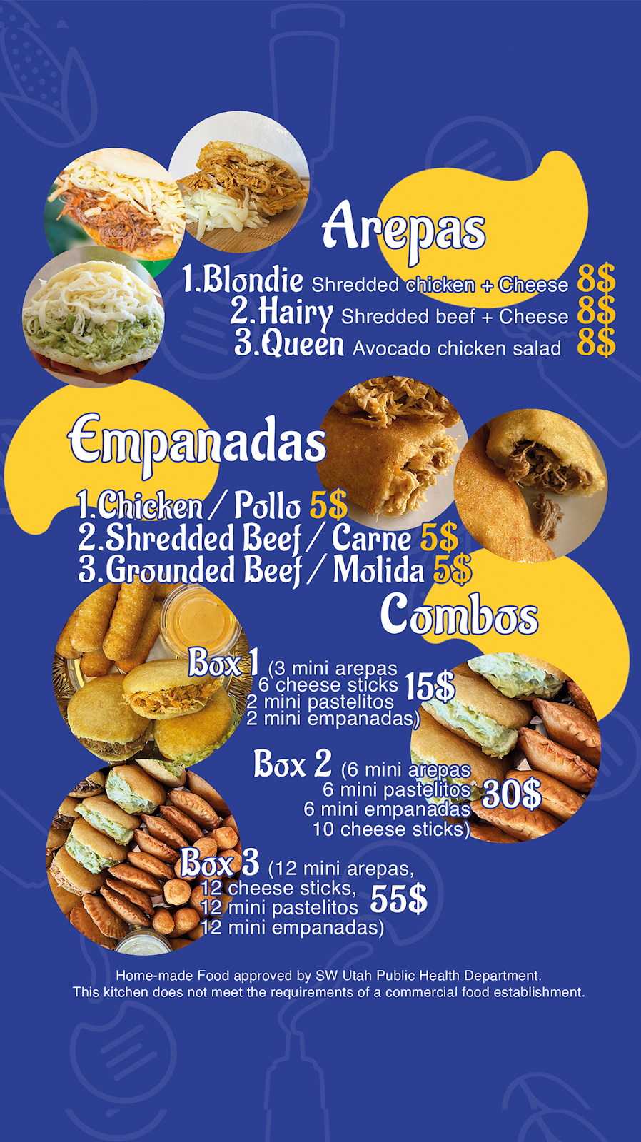 Yummy Arepas | restaurant | 1136 1650 West St, St. George, UT 84770, USA | 4358176287 OR +1 435-817-6287