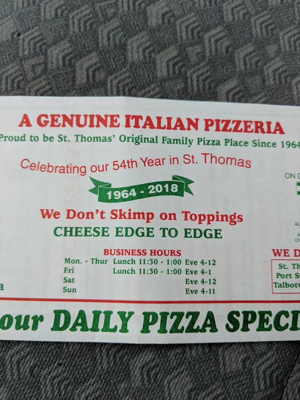 Chef Bondi Pizza Restaurant | restaurant | 640 Talbot St, St Thomas, ON N5P 1C8, Canada | 5196310845 OR +1 519-631-0845