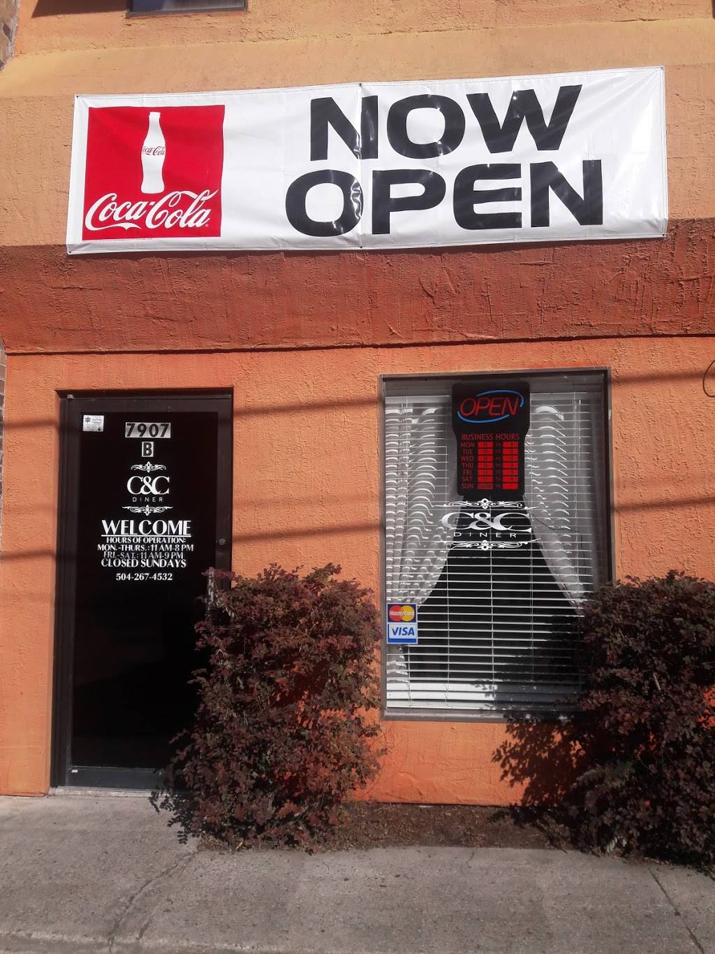 C&C Diner | restaurant | 7907 E St Bernard Hwy suite b, St Bernard, LA 70085, USA | 5042674532 OR +1 504-267-4532