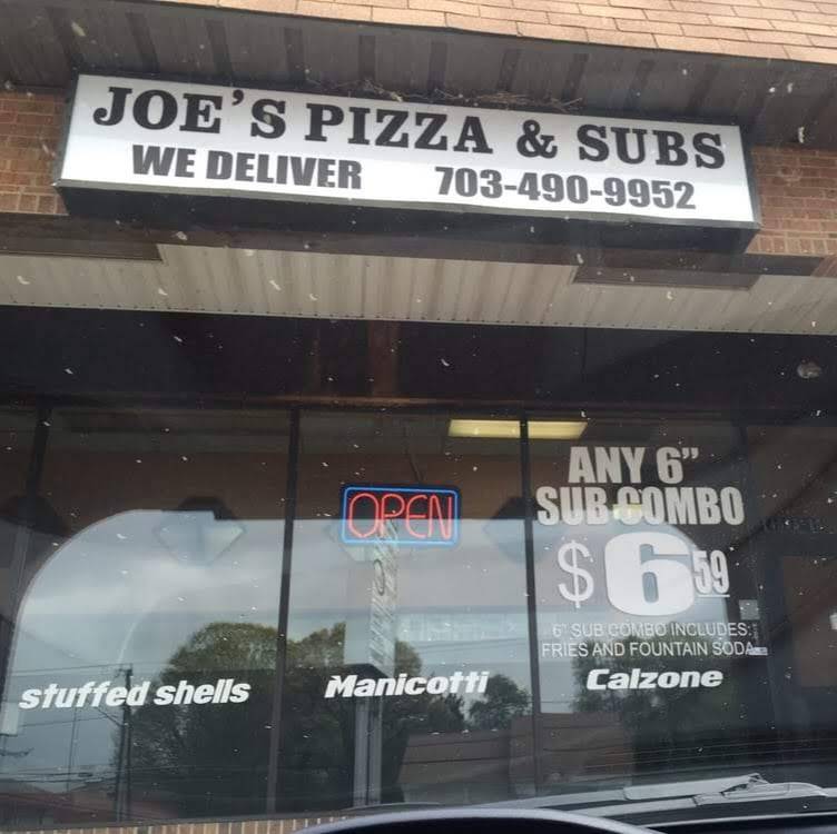 Joes Pizza | restaurant | 14505 Jefferson Davis Hwy, Woodbridge, VA 22191, USA | 7034909952 OR +1 703-490-9952