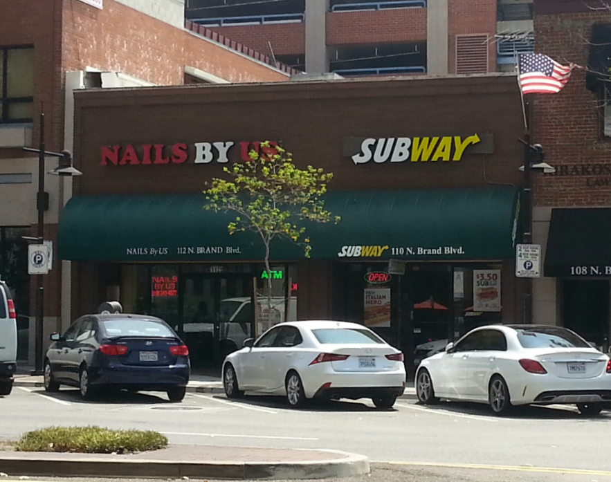 Subway Restaurants | restaurant | 110 N Brand Blvd, Glendale, CA 91203, USA | 8182440411 OR +1 818-244-0411