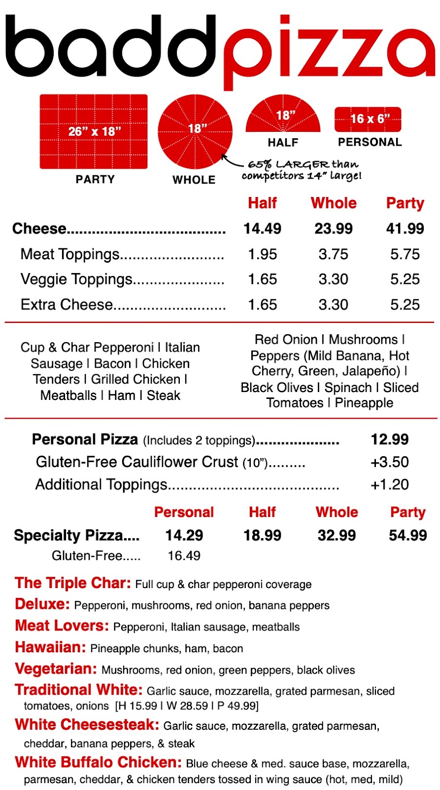 baddpizza - Hilltop | restaurant | 6453 Old Beulah St, Alexandria, VA 22315, USA | 5715602233 OR +1 571-560-2233