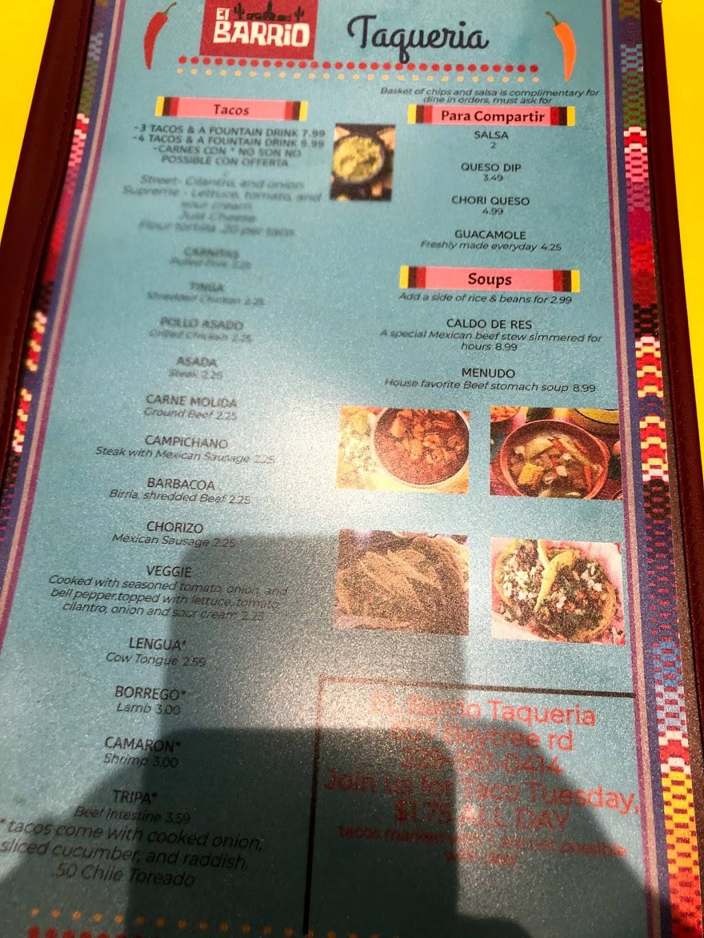 El Barrio | restaurant | 607 Baytree Rd C, Valdosta, GA 31602, USA | 2295610414 OR +1 229-561-0414