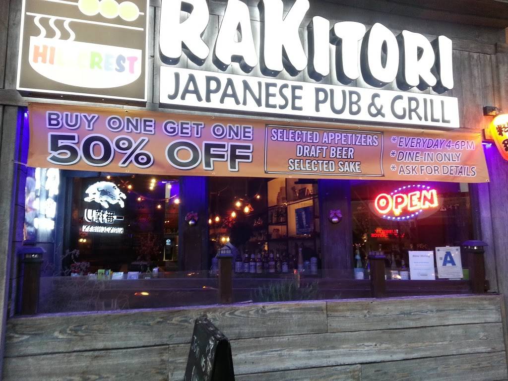 RAKITORI Japanese Pub&Grill | restaurant | 530 University Ave, San Diego, CA 92103, USA | 6195014091 OR +1 619-501-4091