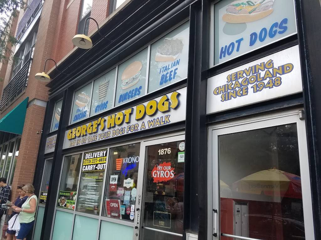Georges Hot Dogs | meal takeaway | 1876 N Damen Ave, Chicago, IL 60647, USA | 7732274034 OR +1 773-227-4034