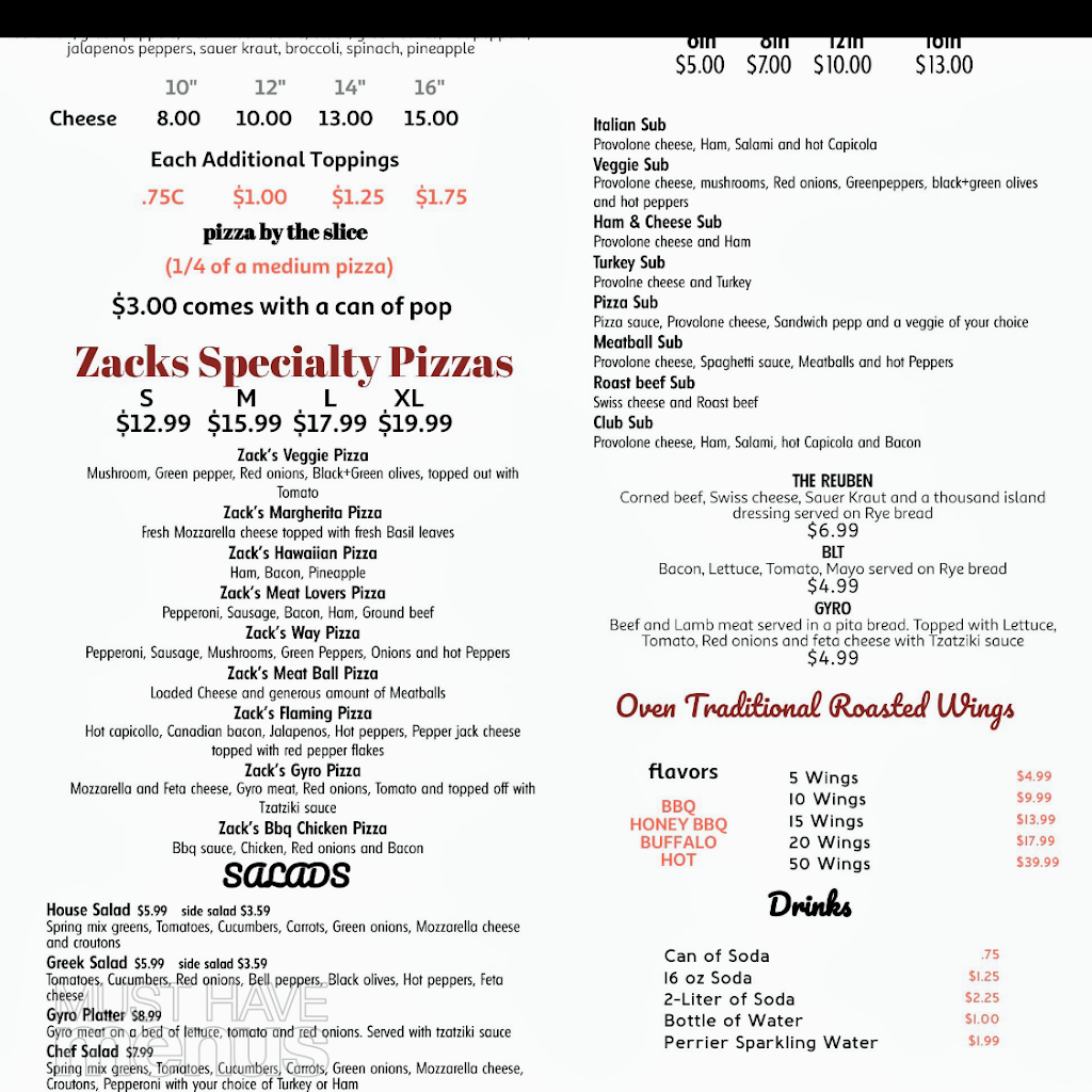 Zacks kitchen & deli | restaurant | 1170 E Weber Rd, Columbus, OH 43211, USA | 6145020299 OR +1 614-502-0299