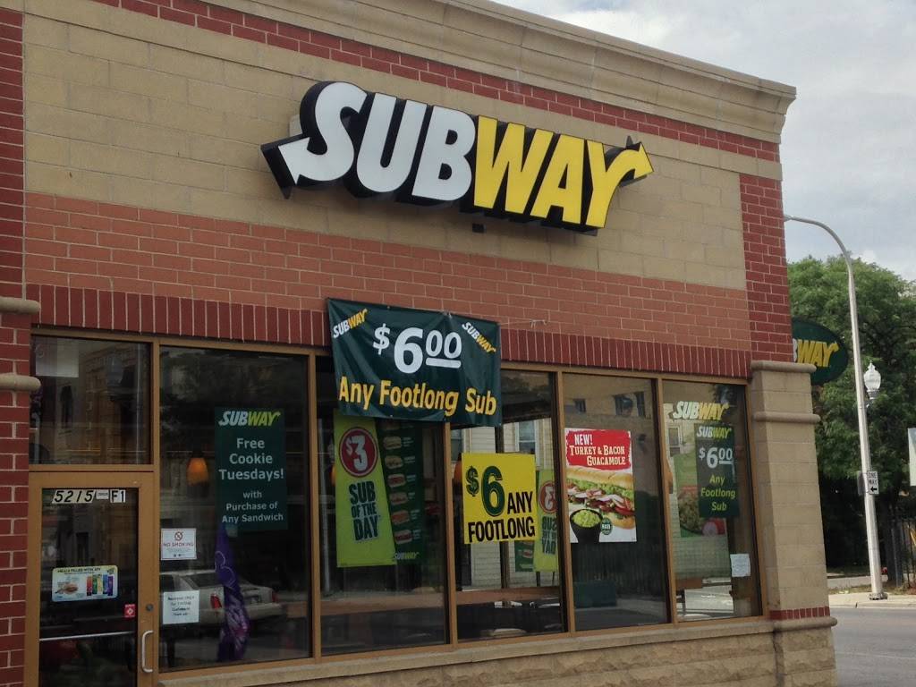 Subway | restaurant | 5215 W Chicago Ave Space #1, Chicago, IL 60651, USA | 7732616100 OR +1 773-261-6100