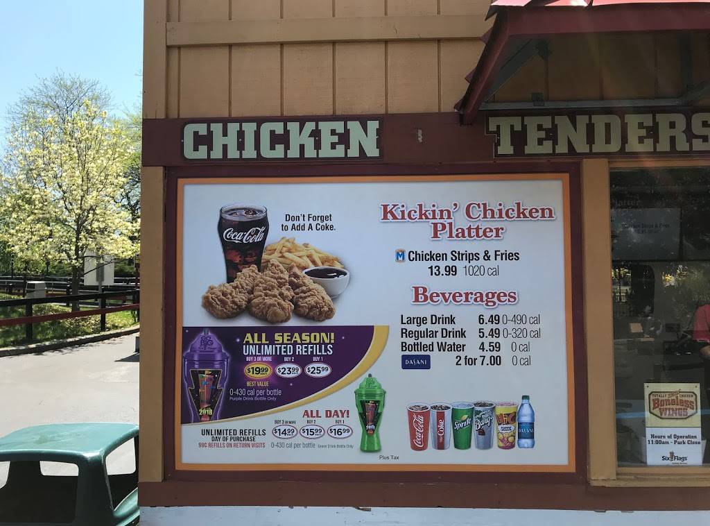 Totally Kickin’ Chicken | restaurant | 1 Great America Parkway, Gurnee, IL 60031, USA | 8472491776 OR +1 847-249-1776