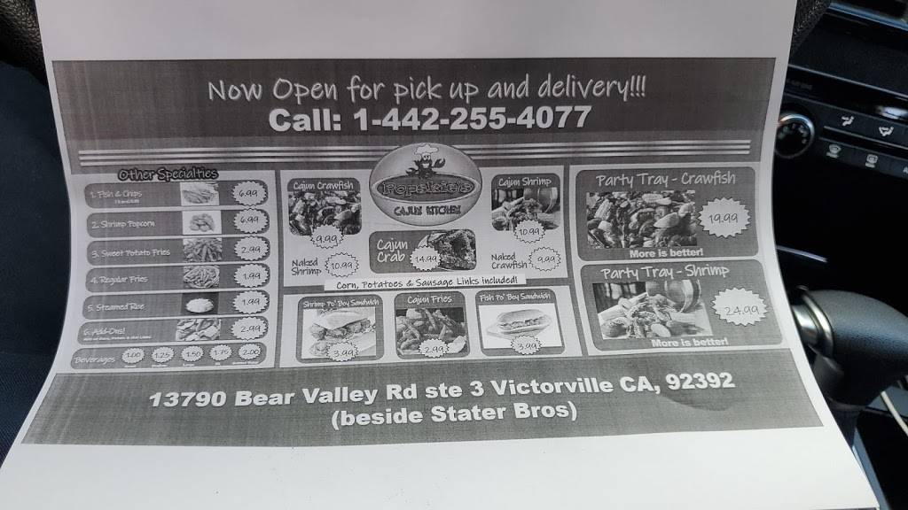 Popskies Cajun Kitchen | restaurant | 13790 Bear Valley Rd Ste E3, Victorville, CA 92392, USA | 4422554077 OR +1 442-255-4077
