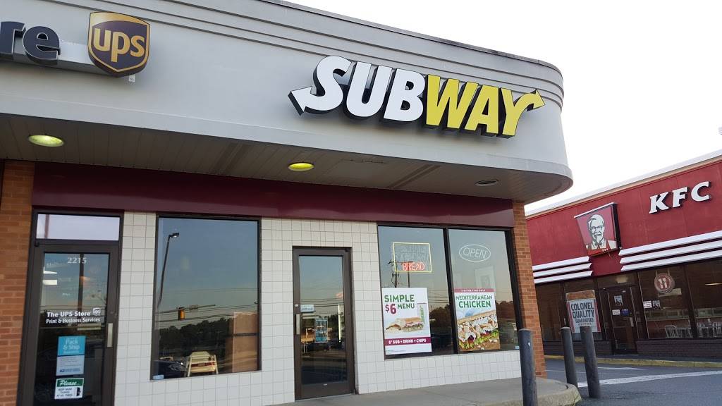 Subway | restaurant | 2213 Plank Rd, Fredericksburg, VA 22401, USA | 5403741616 OR +1 540-374-1616
