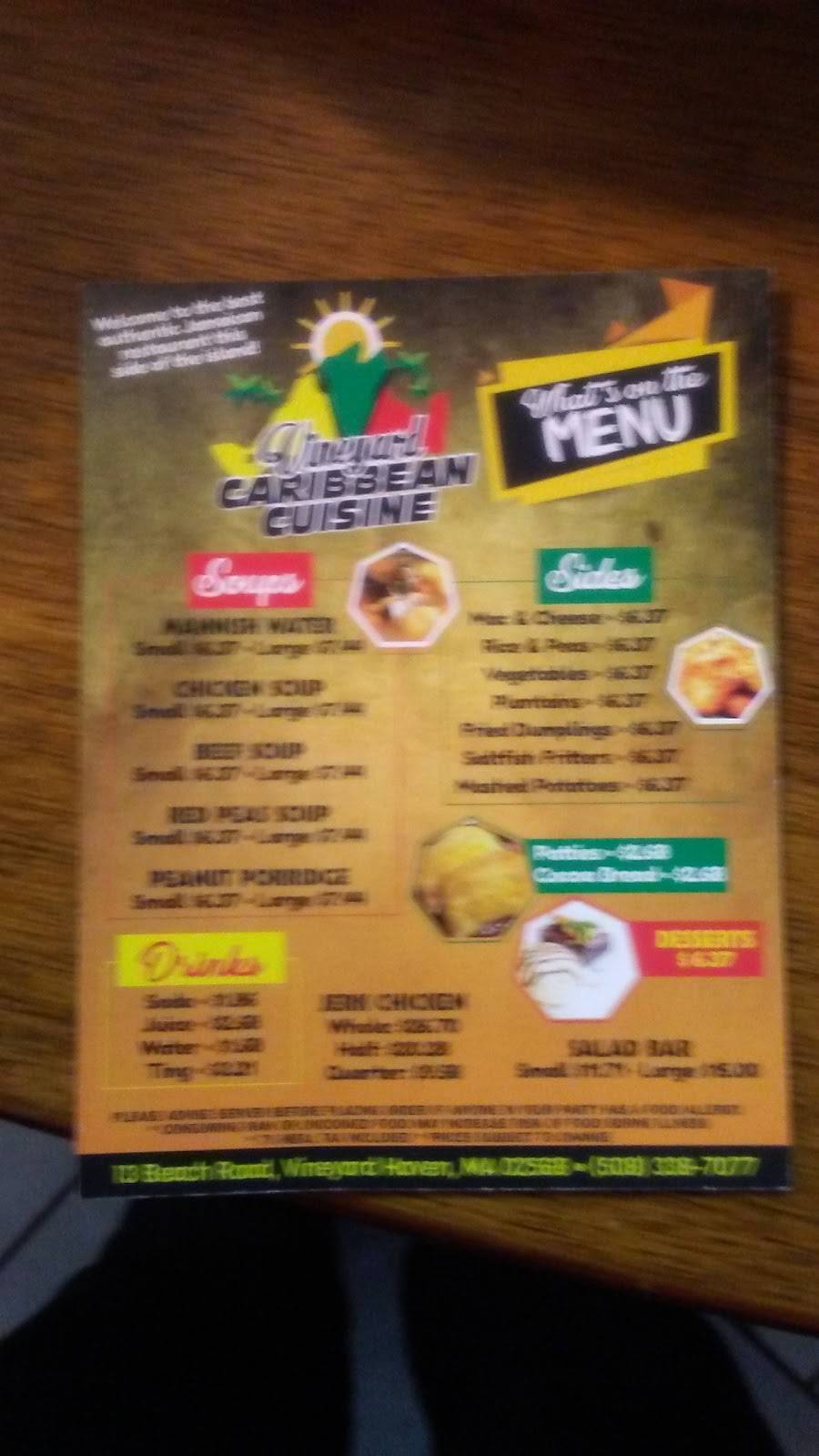 Vineyard Caribbean Cuisine | restaurant | 13 Beach Rd, Vineyard Haven, MA 02568, USA | 5083387077 OR +1 508-338-7077