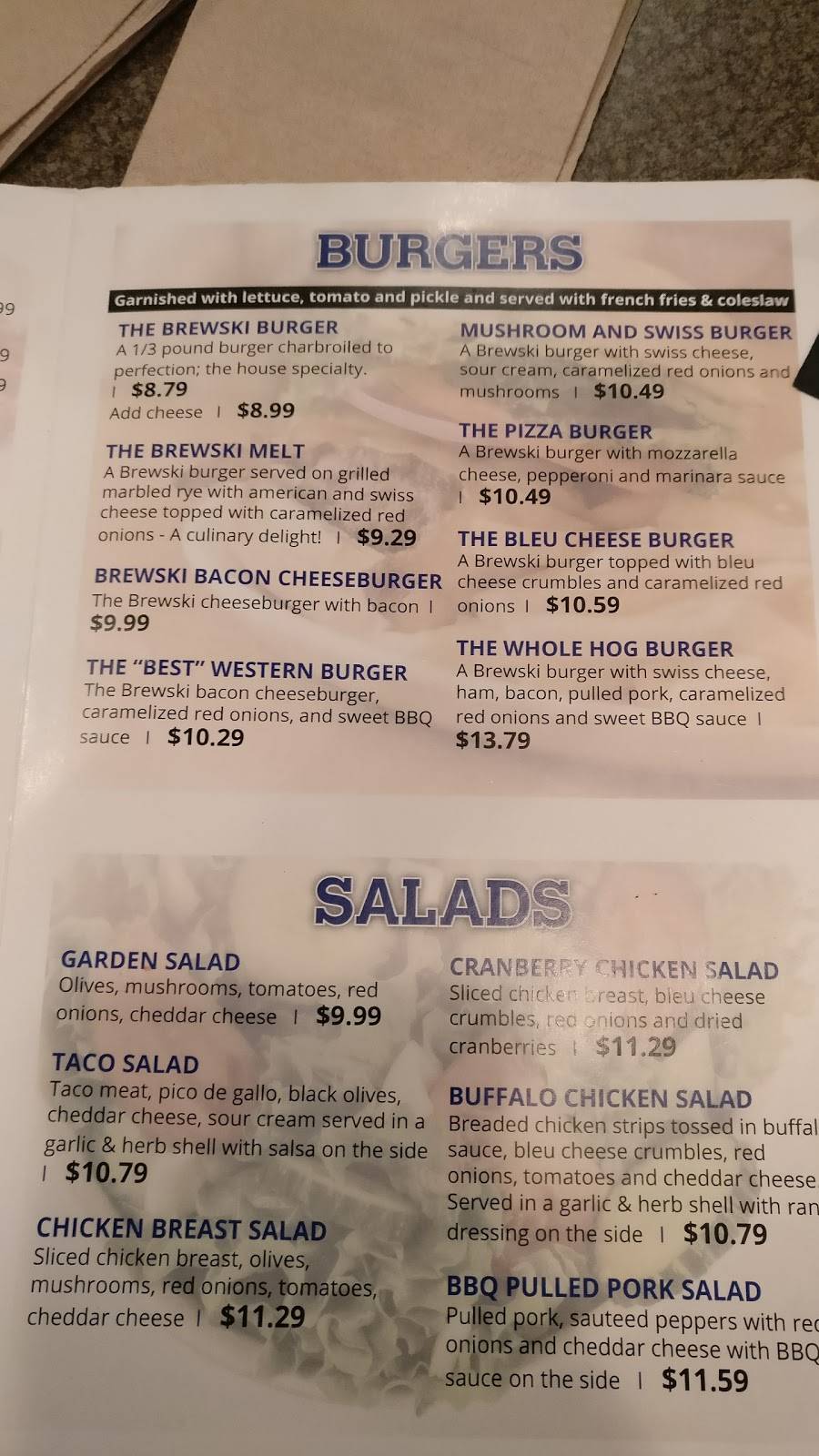 Brewskis Pub & Grill | restaurant | 4445 Theater Rd, Sparta, WI 54656, USA | 6082692664 OR +1 608-269-2664