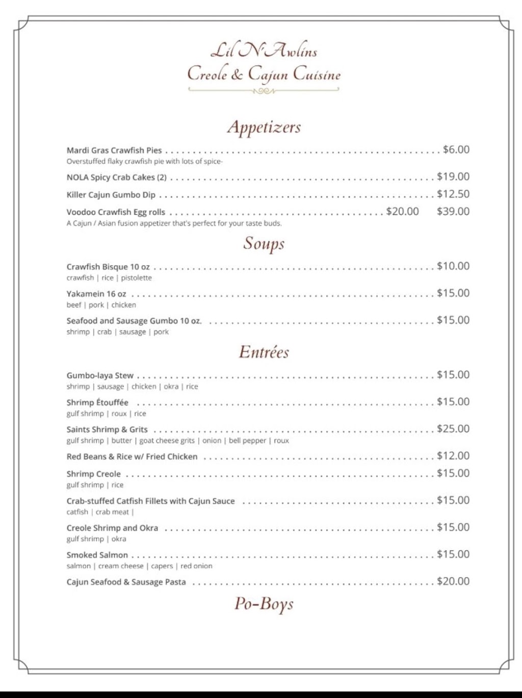 Lil Nawlins | restaurant | 17 Paige St, Houston, TX 77003, USA | 2812352854 OR +1 281-235-2854