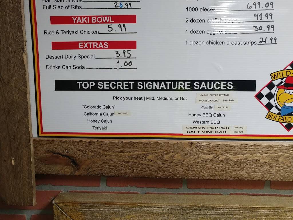 Wild Bill’s Buffalo Wings | restaurant | 1835 Main St, Colorado Springs, CO 80911, USA | 7194652298 OR +1 719-465-2298