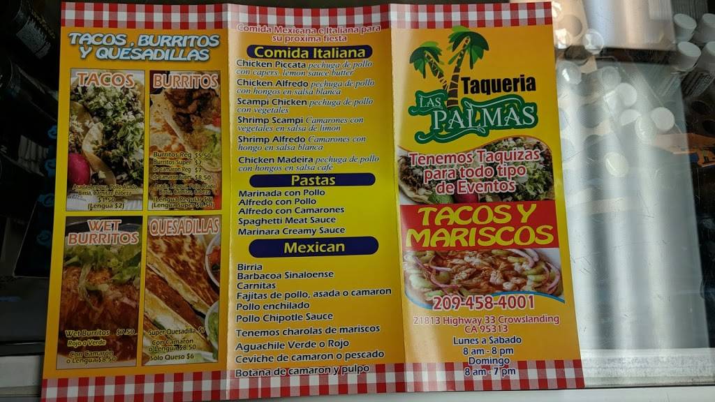 Las Palmas Taco Stand | restaurant | 027-011-013, Crows Landing, CA 95313, USA | 2094584001 OR +1 209-458-4001
