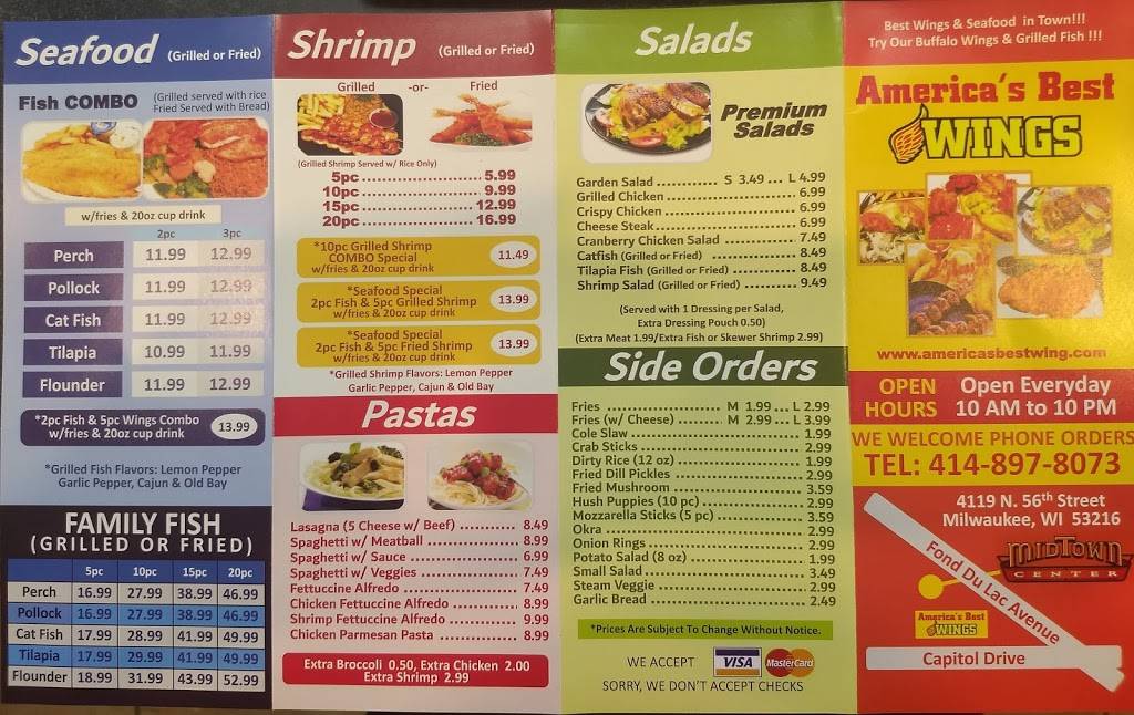 America’s Best Wings | restaurant | 4119 N 56th St, Milwaukee, WI 53216, USA | 4148978073 OR +1 414-897-8073