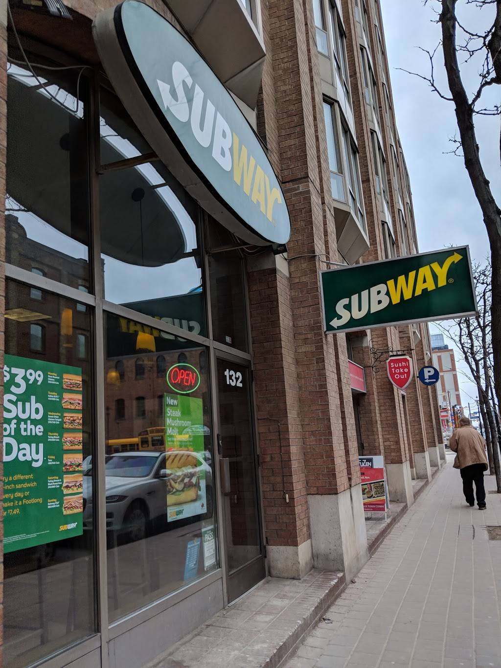 Subway | restaurant | 132 Front St E Suite 1-B, Toronto, ON M5A 1E2, Canada | 6474287634 OR +1 647-428-7634