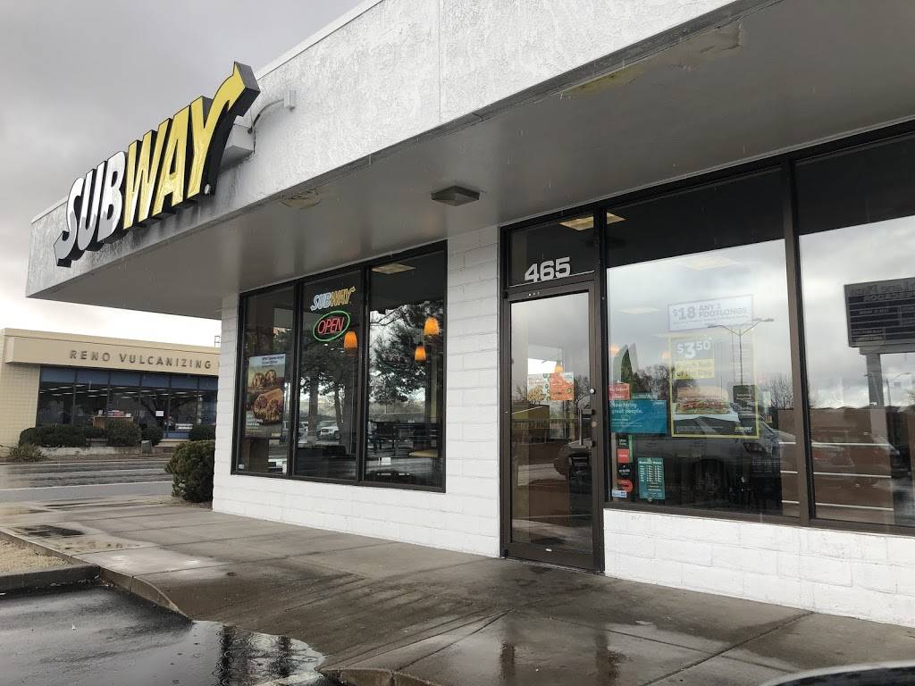 Subway | restaurant | 465 E Plumb Ln, Reno, NV 89502, USA | 7753297600 OR +1 775-329-7600