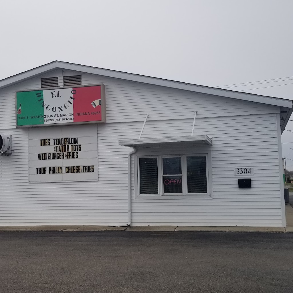 El Rinconcito | restaurant | 3304 S Washington St, Marion, IN 46953, USA | 7655735064 OR +1 765-573-5064