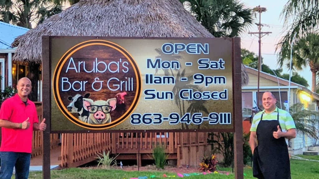 Arubas Bar and Grill | restaurant | 1073 Old Lakeport Rd NW, Moore Haven, FL 33471, USA | 8639469111 OR +1 863-946-9111