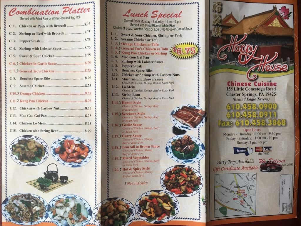 Happy House | restaurant | 158 Little Conestoga Rd, Chester Springs, PA 19425, USA | 6104580900 OR +1 610-458-0900