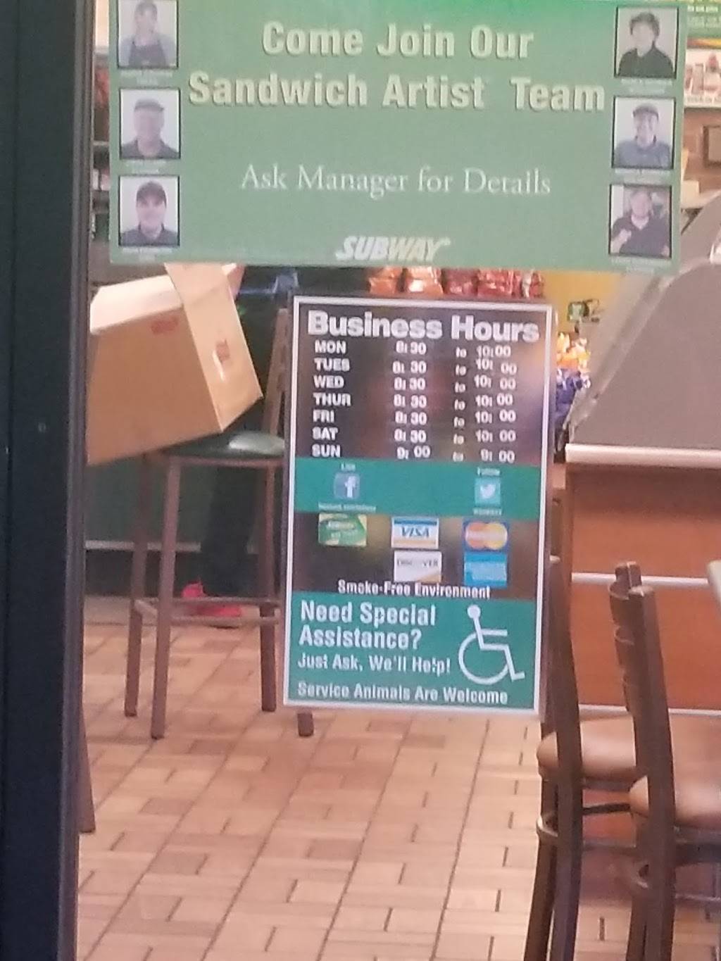 Subway | restaurant | 1533 N Hwy 17, Mt Pleasant, SC 29464, USA | 8438498490 OR +1 843-849-8490