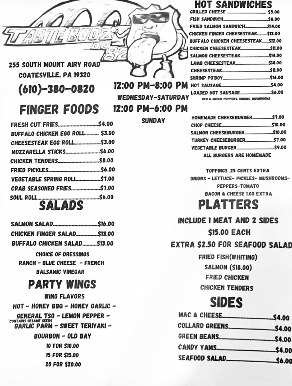 Tastebudz on 82 | restaurant | 255 Mt Airy Rd, Coatesville, PA 19320, USA | 6103800820 OR +1 610-380-0820