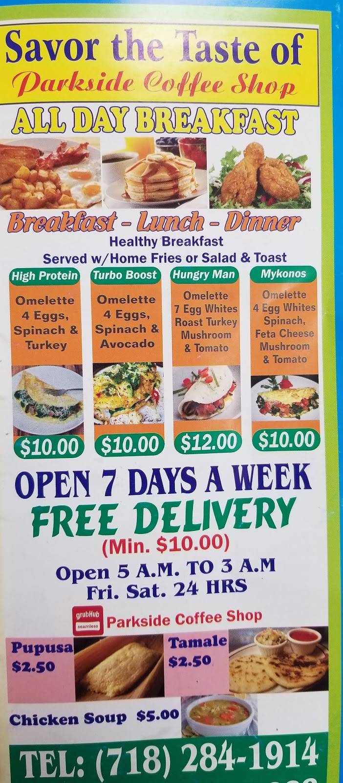 Parkside Coffee Shop | restaurant | 188 Parkside Ave, Brooklyn, NY 11226, USA | 7182841914 OR +1 718-284-1914