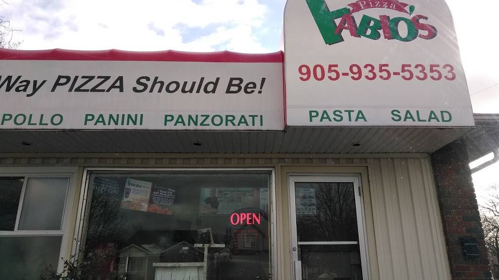 Fabios Pizza | restaurant | 530 Scott St, St. Catharines, ON L2M 3X5, Canada | 9059355353 OR +1 905-935-5353