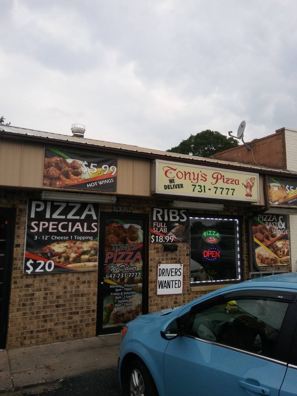 Tonys Pizza | restaurant | 3302 Sheridan Rd, Zion, IL 60099, USA | 8477317777 OR +1 847-731-7777