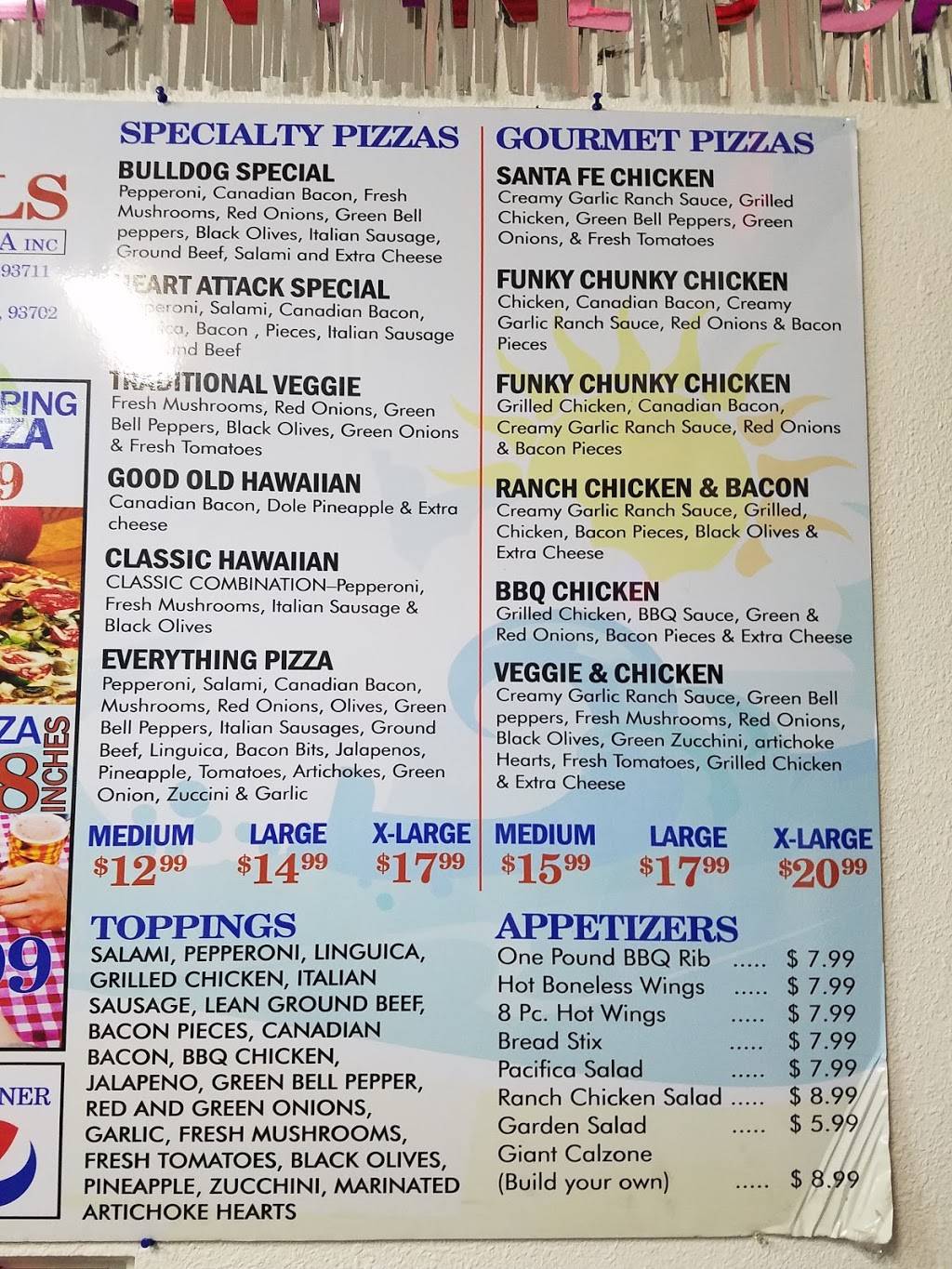 Pacifica Pizza | restaurant | 525 N Chestnut Ave, Fresno, CA 93702, USA | 5592522211 OR +1 559-252-2211