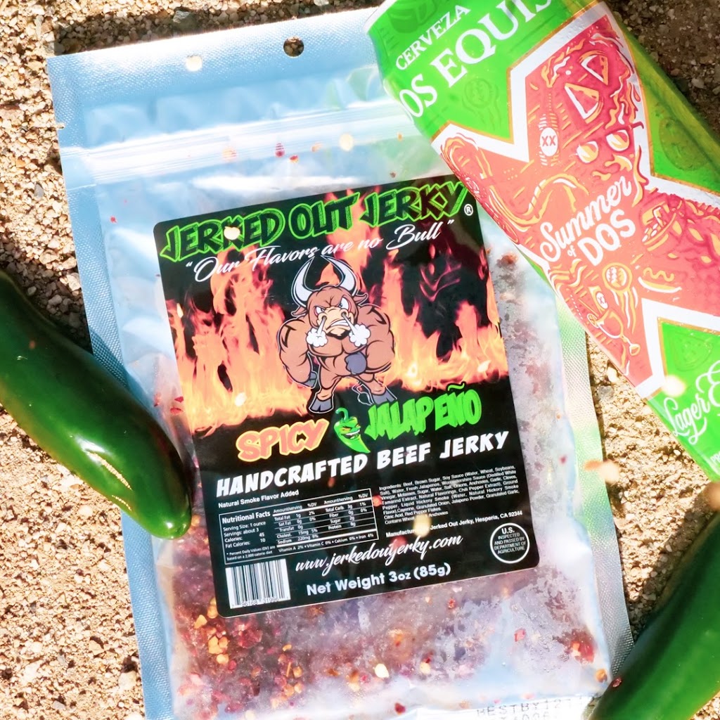 Jerked Out Jerky | meal takeaway | 1600 E Holt Ave, Pomona, CA 91767, USA | 9094520497 OR +1 909-452-0497