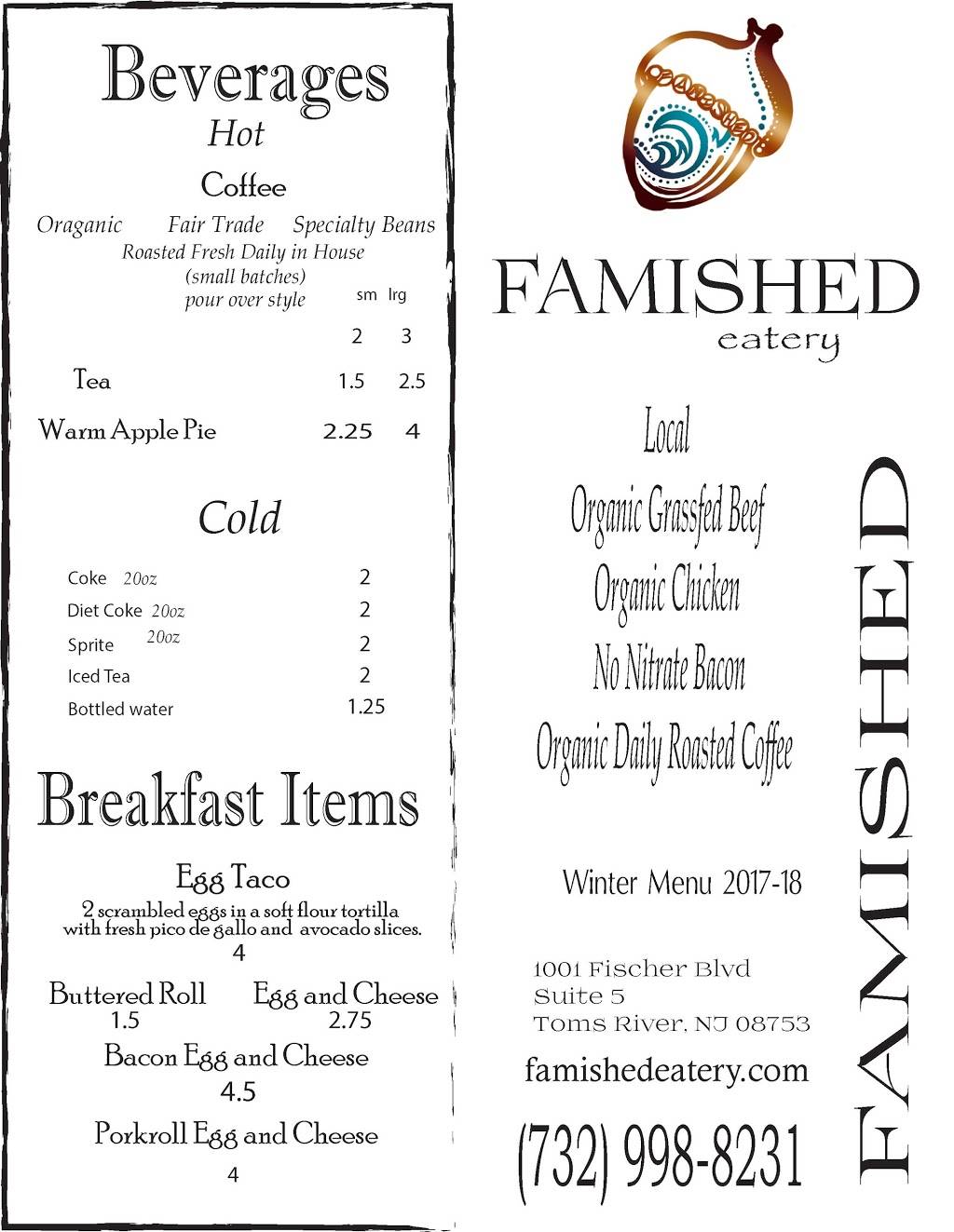 FAMISHED eatery | restaurant | 3818, 1001 Fischer Blvd suite 5, Toms River, NJ 08753, USA | 7329988231 OR +1 732-998-8231