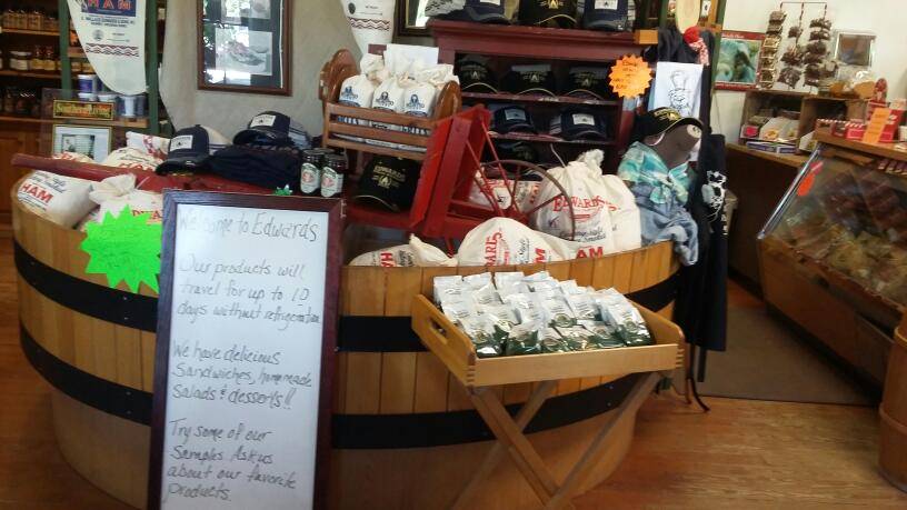 Edwards Ham Shop of Surry | meal takeaway | 11381 Rolfe Hwy, Surry, VA 23883, USA | 7572943688 OR +1 757-294-3688