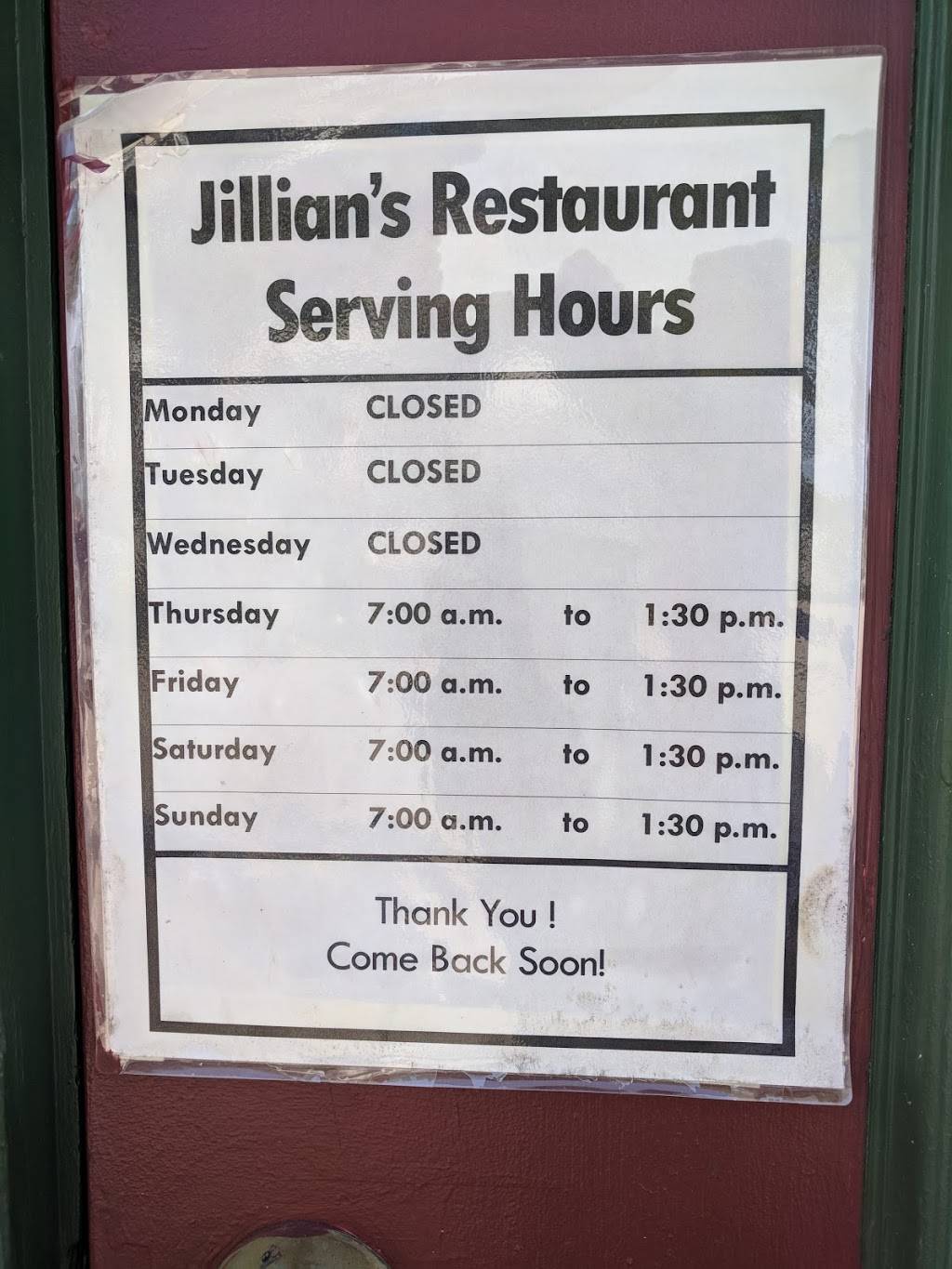 Jillians Family Restaurant | restaurant | 109-131 E Water St, Princeton, WI 54968, USA | 9202953660 OR +1 920-295-3660