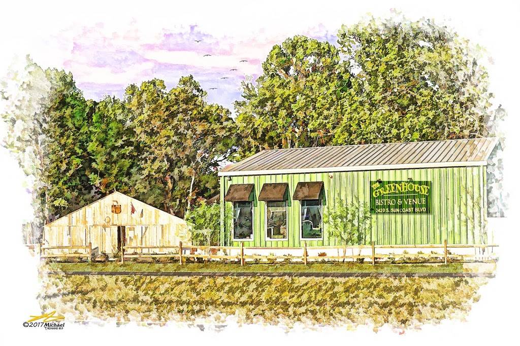 The Greenhouse Bistro & Venue | restaurant | 2420 S Suncoast Blvd, Homosassa, FL 34448, USA | 3525037276 OR +1 352-503-7276