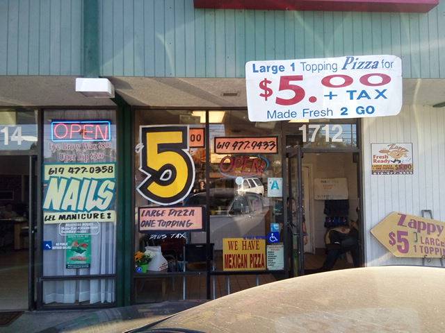 Zappy Pizza | restaurant | 1712 E 8th St, National City, CA 91950, USA | 6194779433 OR +1 619-477-9433