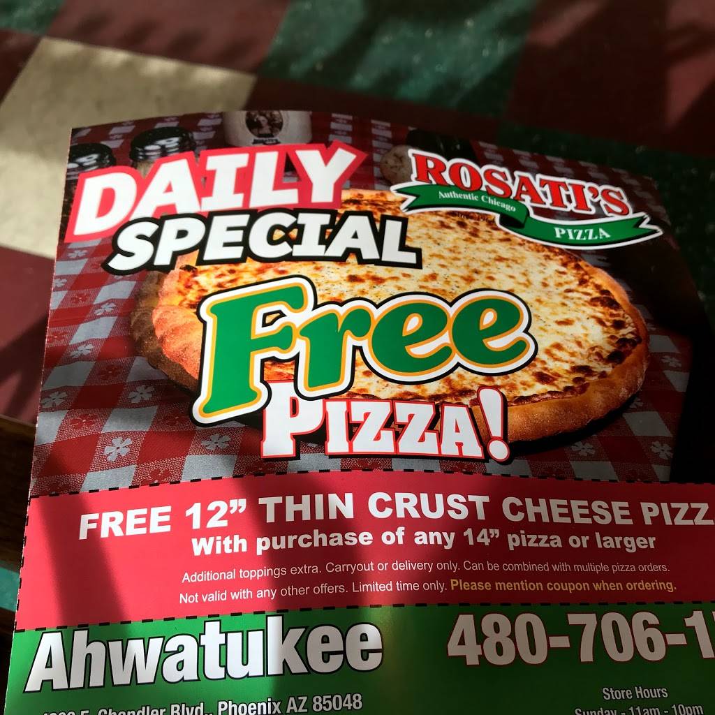 Rosatis Pizza | restaurant | 4206 E Chandler Blvd #34, Phoenix, AZ 85048, USA | 4807061777 OR +1 480-706-1777