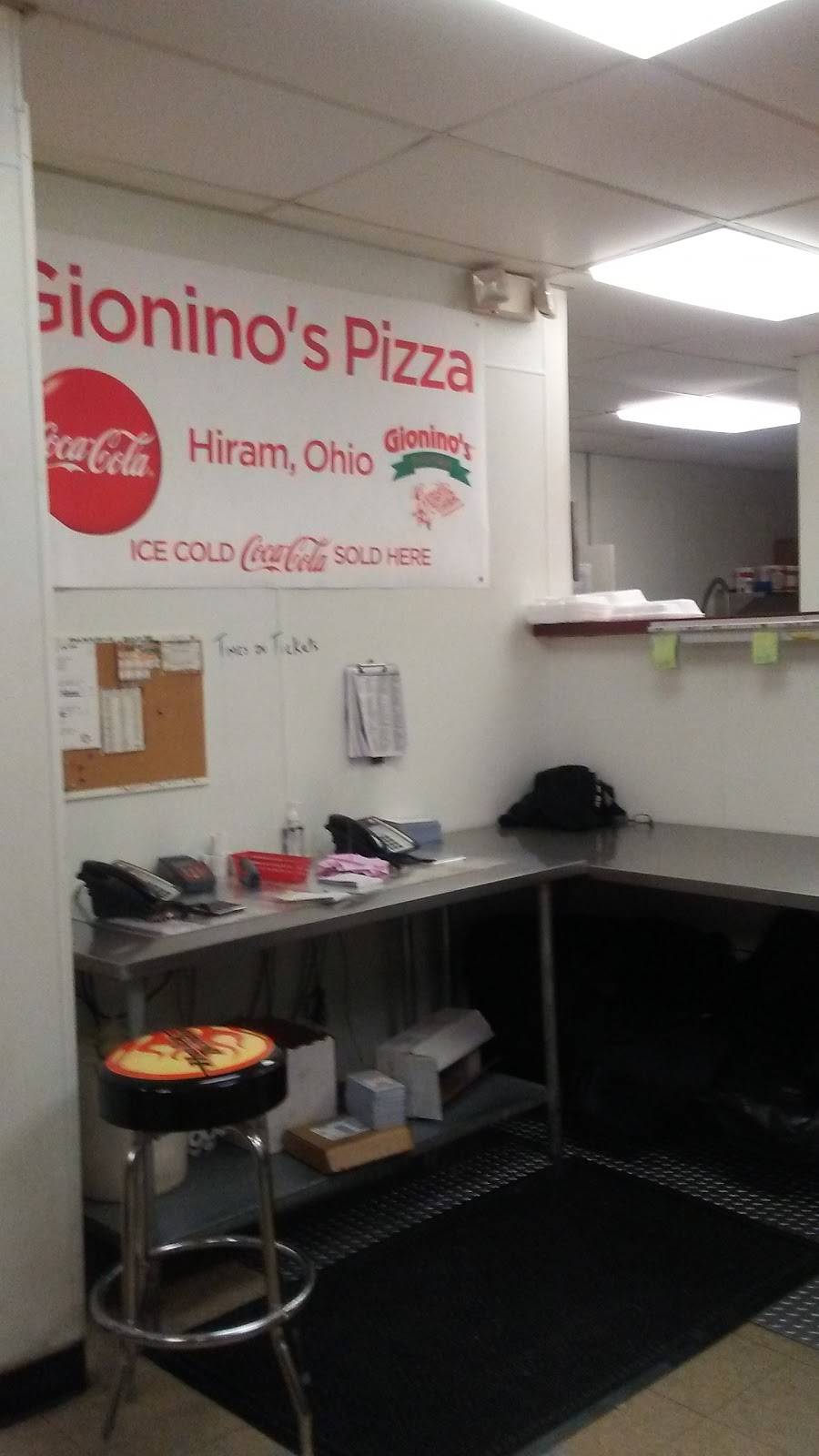 Gioninos Pizzeria | restaurant | 11679 Hayden St, Hiram, OH 44234, USA | 3305693222 OR +1 330-569-3222