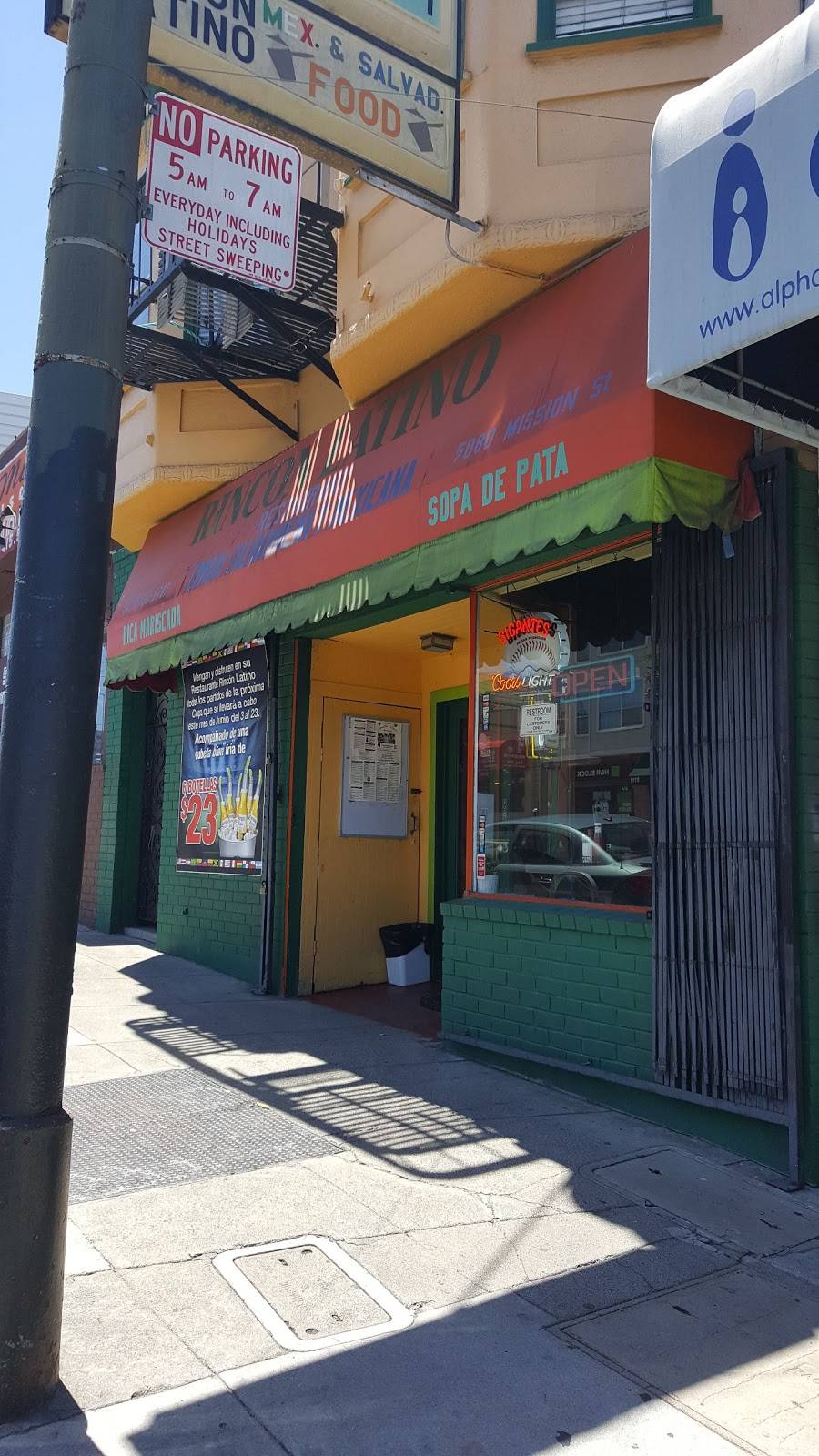Rincon Latino | restaurant | 5080 Mission St, San Francisco, CA 94112, USA | 4155868787 OR +1 415-586-8787