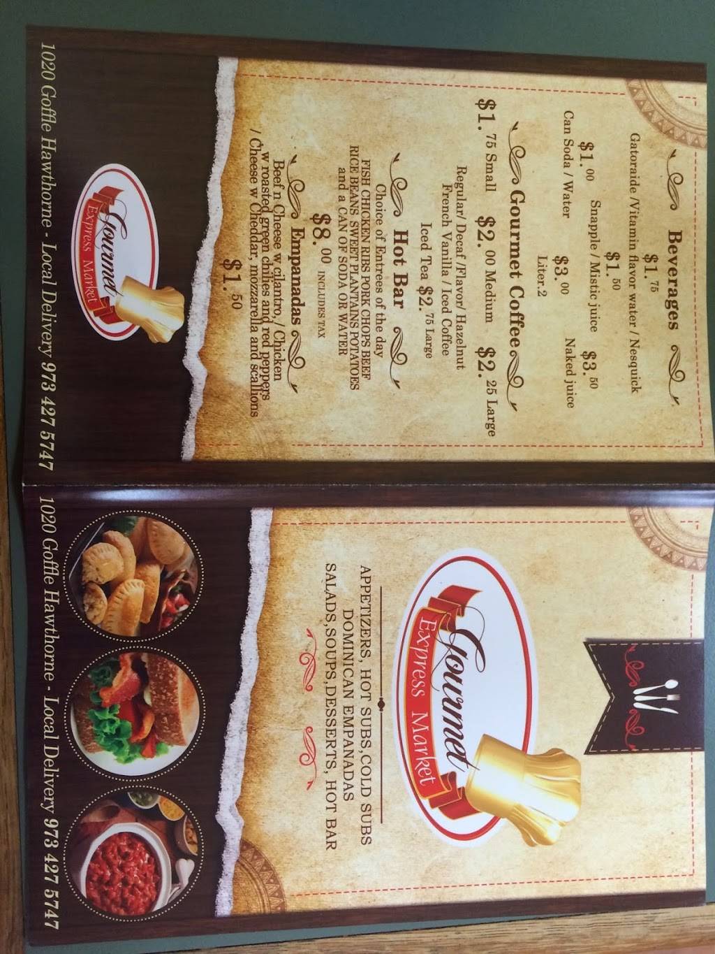 Gourmet Express Market | restaurant | 1020 Goffle Rd, Hawthorne, NJ 07506, USA | 9734275747 OR +1 973-427-5747